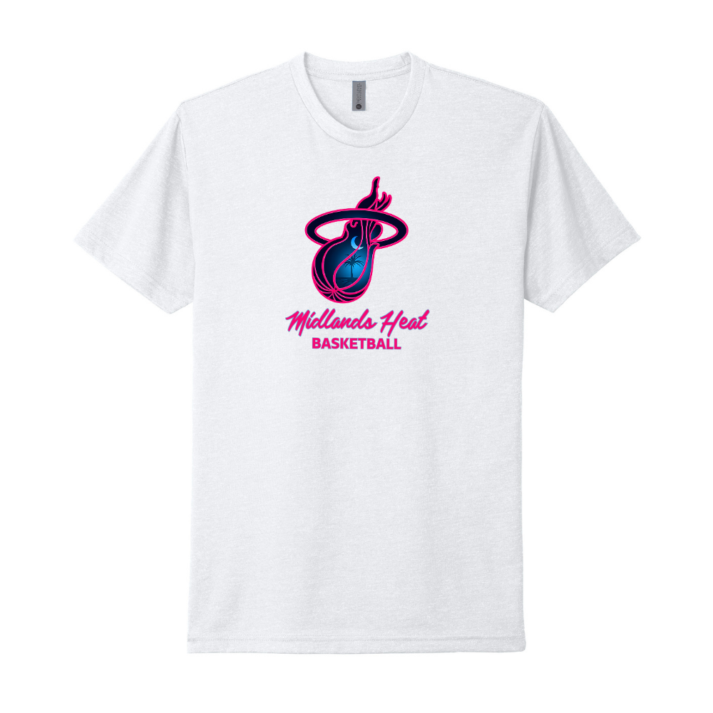 Next Level - CVC White T-Shirt- Heat Logo