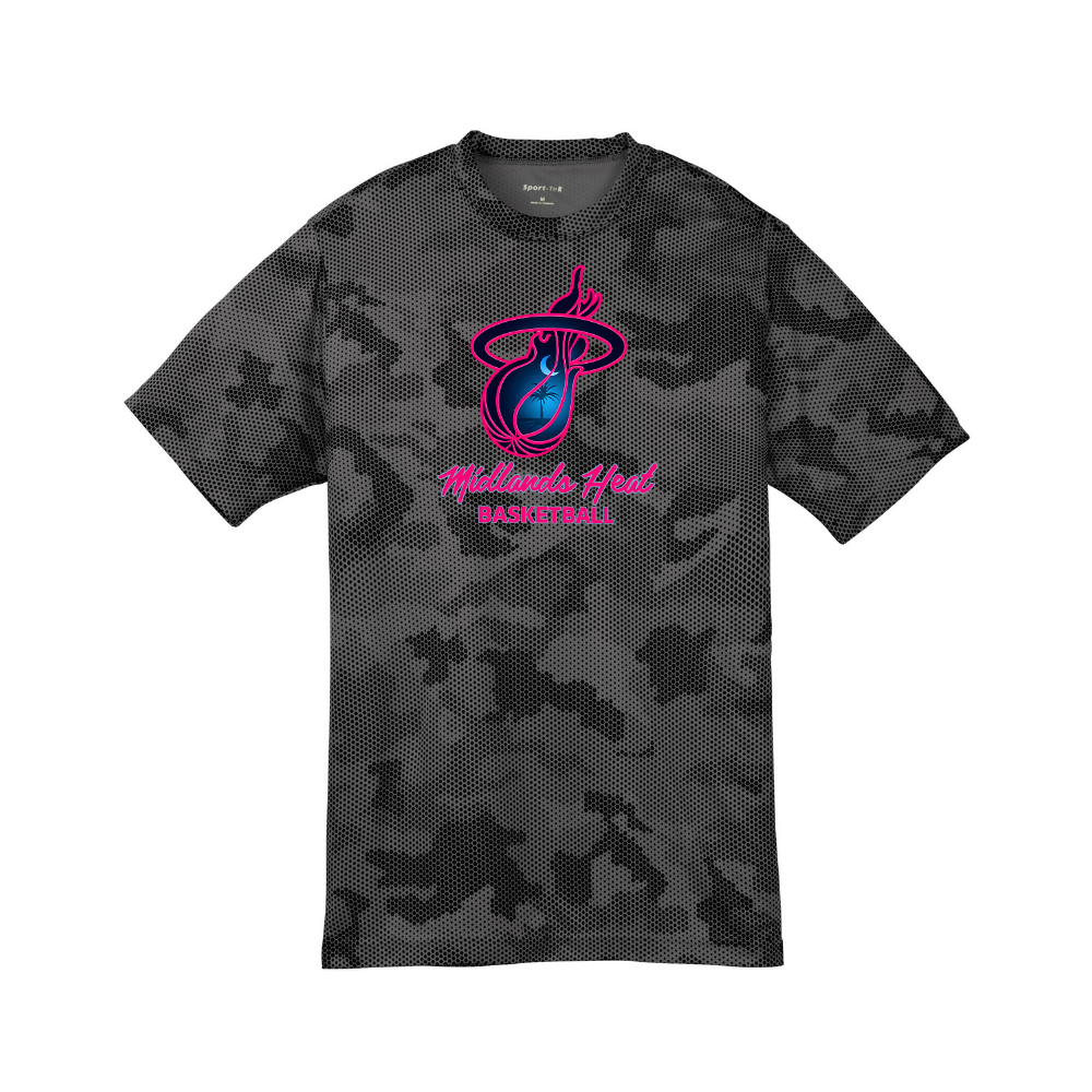 Sport-Tek® CamoHex Black T-Shirt - Heat Logo