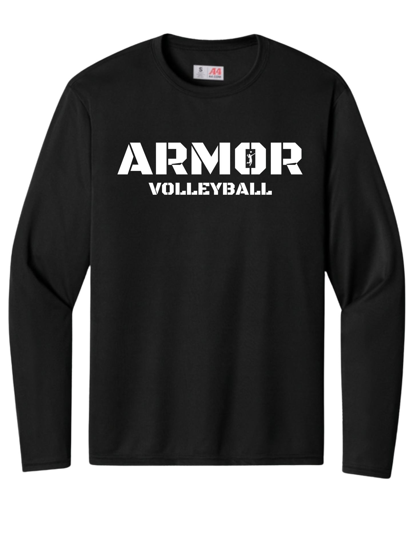 Black Long sleeve A4 Armor Volleyball