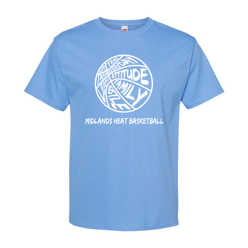 Hanes - Beefy-T® Carolina Blue T-Shirt - Family Logo