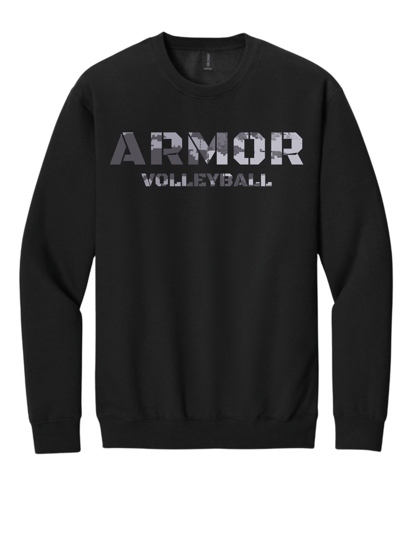 Black Gildan Crewneck Digital Camo ARMOR