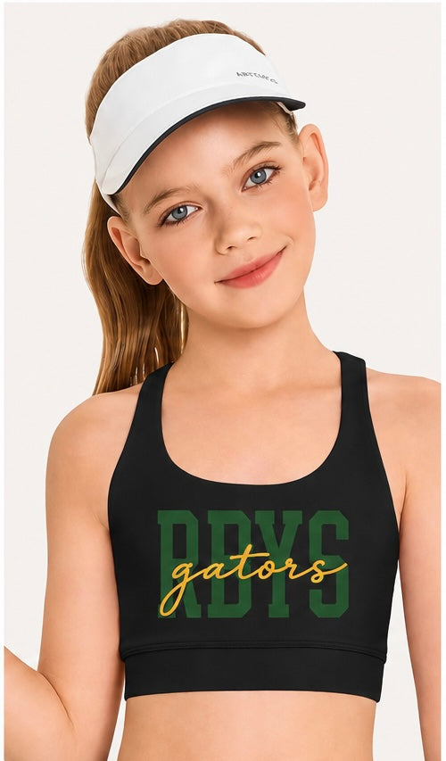 Cheer sports bra - embroidered