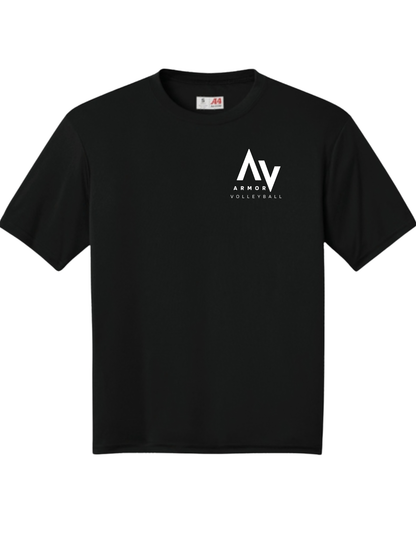 Black A4 short sleeve Armor vertical back