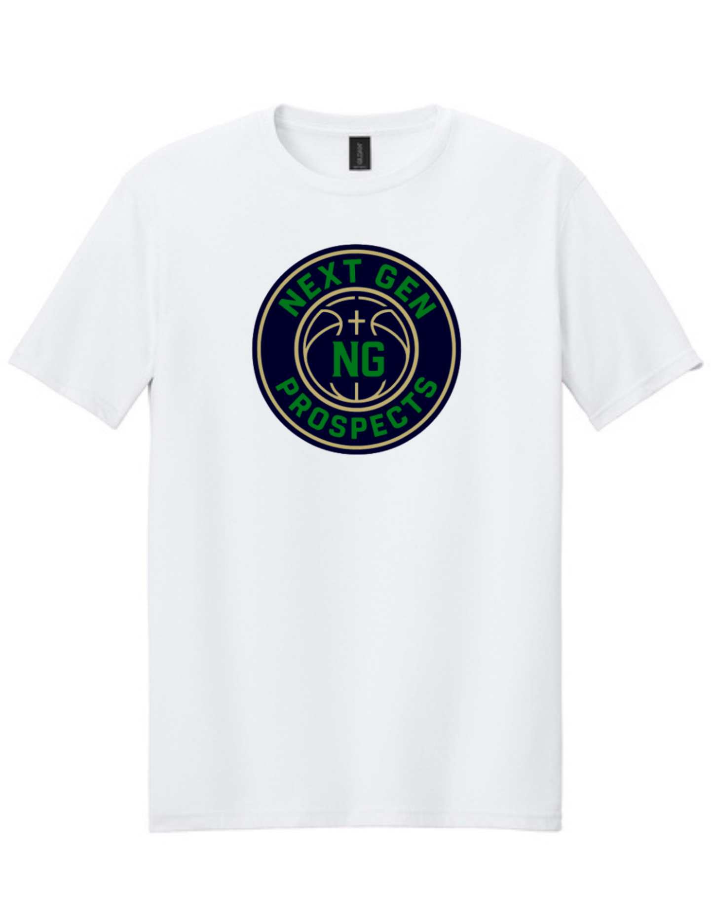 White Gildan soft style short sleeve t shirt