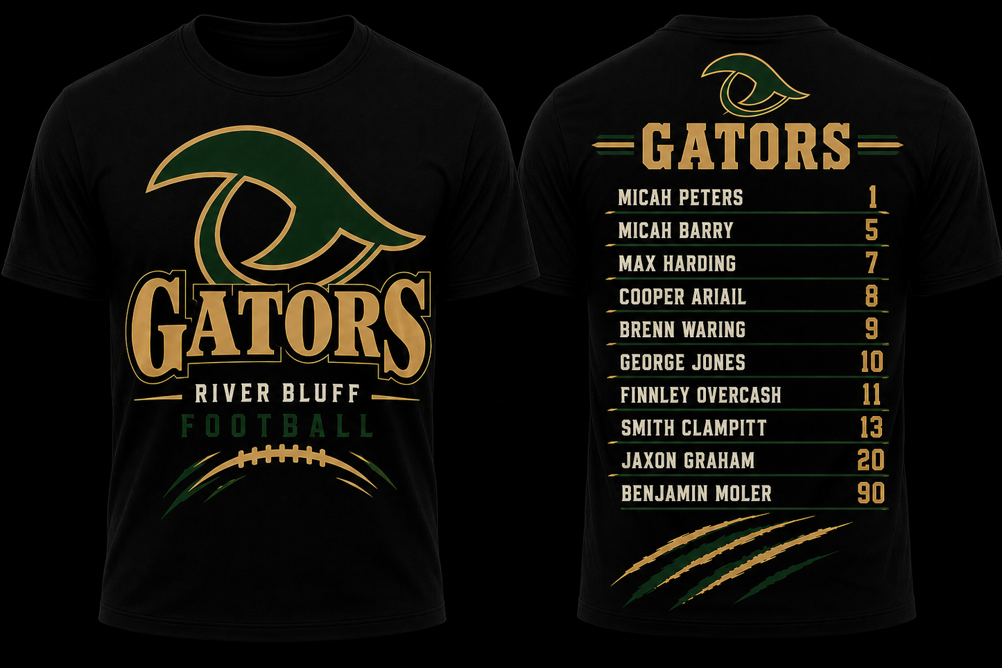 Black Team Personalized T-Shirt