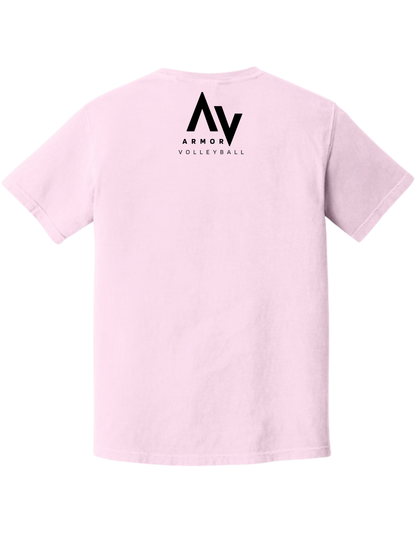 Pink comfort colors short sleeve AV breast cancer awareness