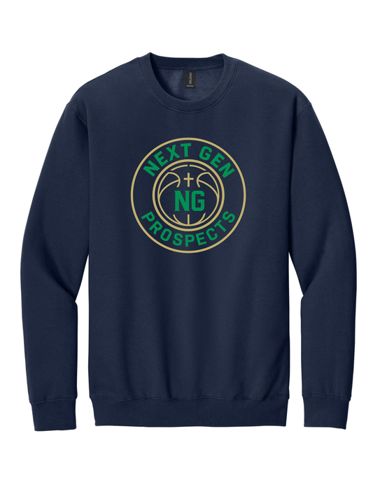 Navy Gildan crewneck (full color logo)