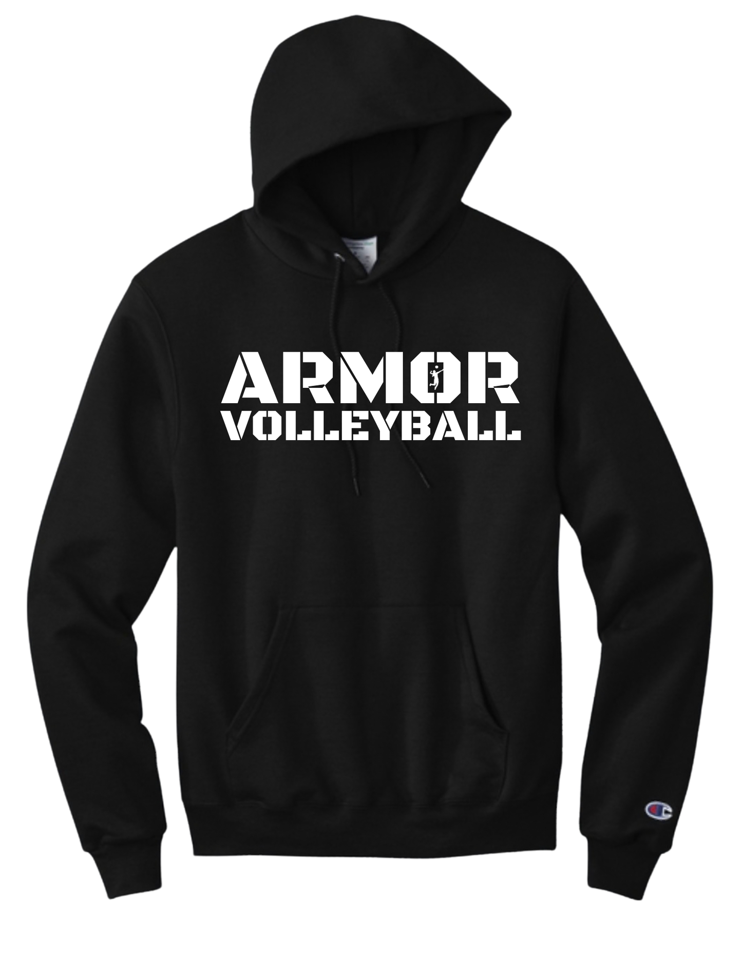 Black Champion Hoodie Armor Volleyball