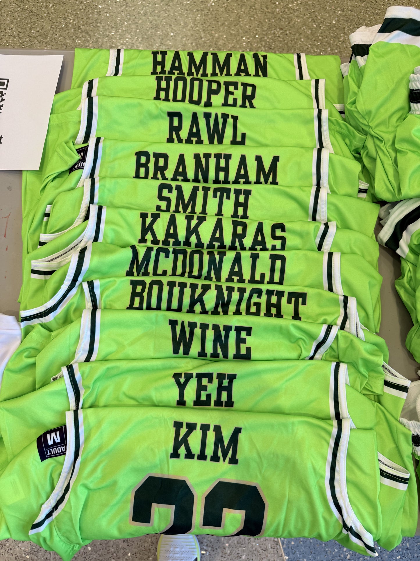 ** Sale** Neon Green Parent Jersey - Grab and Go