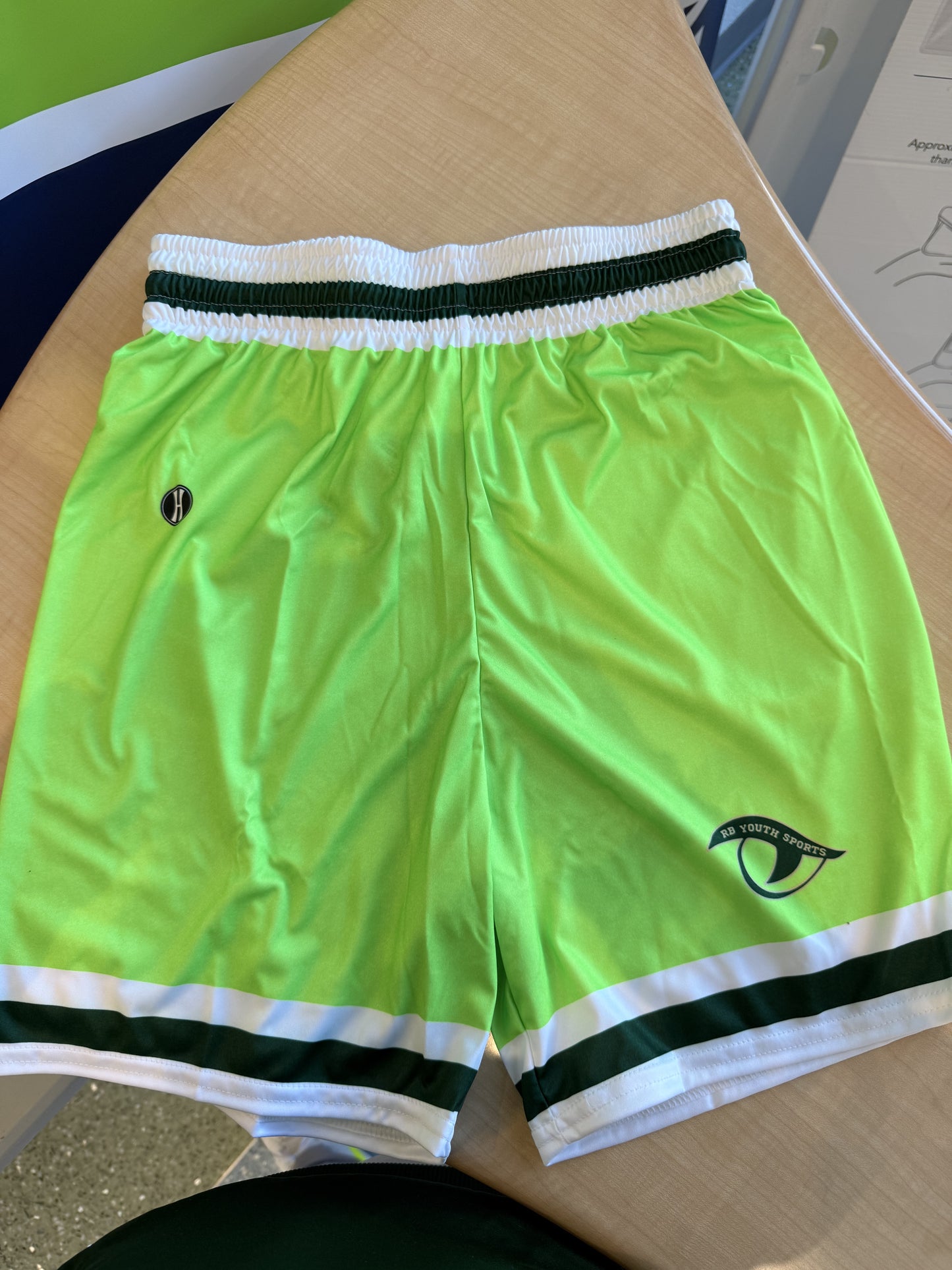 ** Sale** Adult Neon Green Shorts - Grab and Go