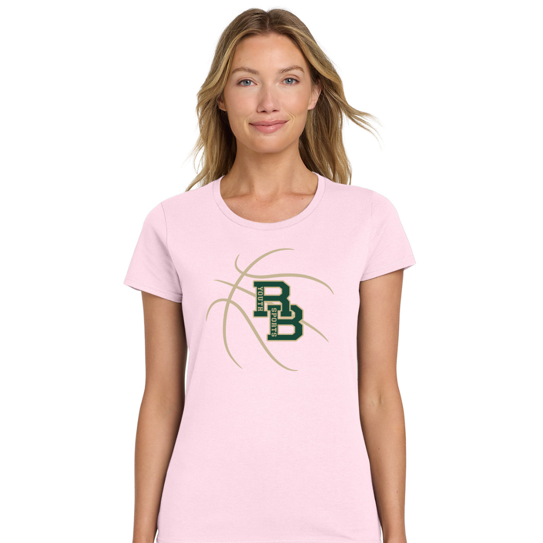 RBYS Ladies Basketball Pink Gildan short sleeve shirt