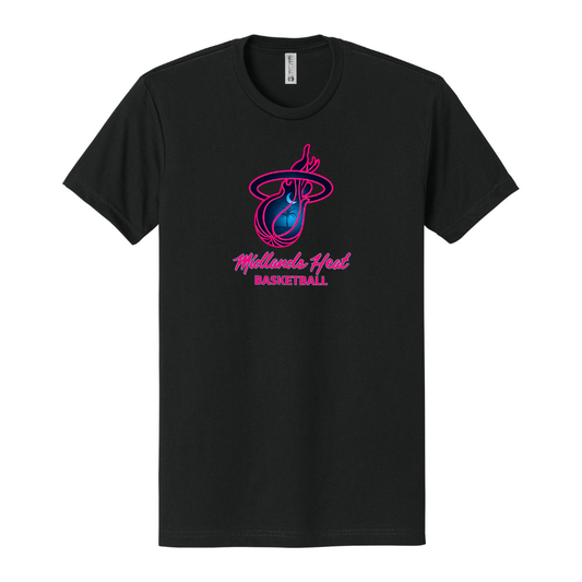 Next Level - CVC Black T-Shirt - Heat Logo