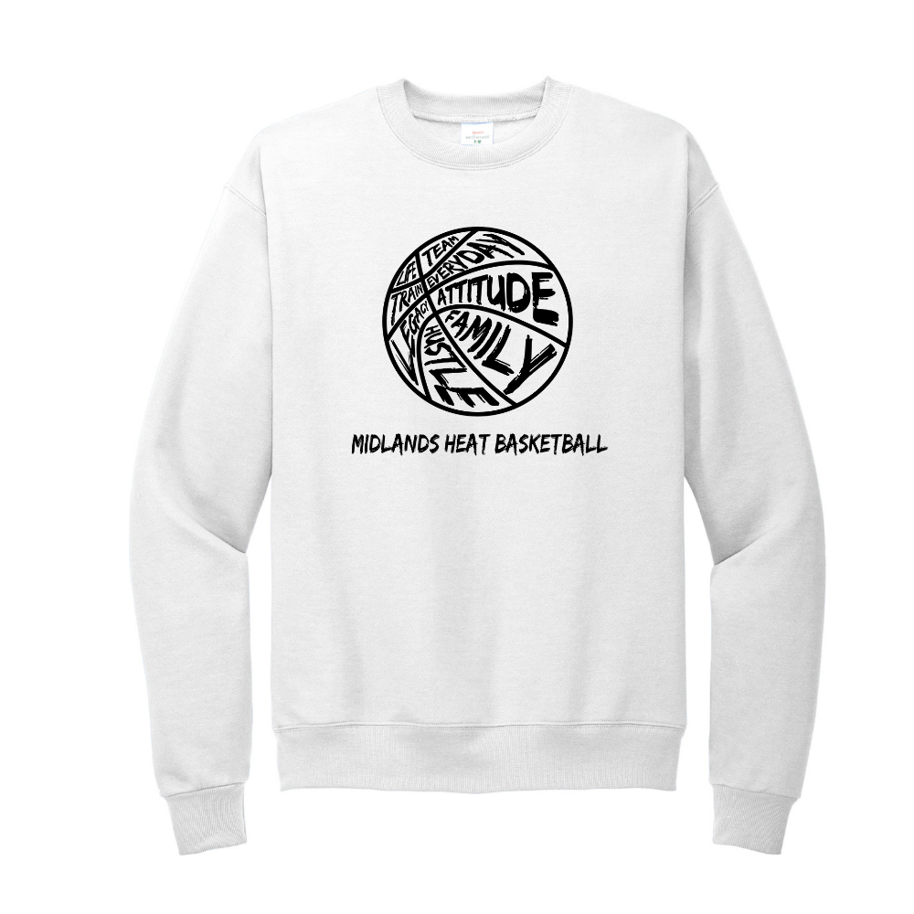 Hanes - Ecosmart® White Crewneck Sweatshirt - Family Logo