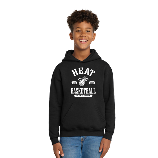 Hanes Youth Black Hoodie - Heat Estd