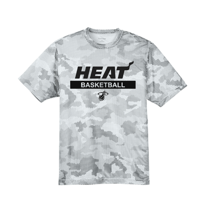 Sport-Tek® Youth CamoHex White T-Shirt- Heat Basketball