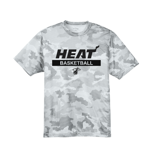 Sport-Tek® Youth CamoHex White T-Shirt- Heat Basketball