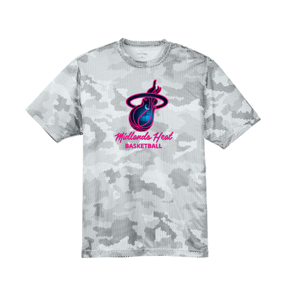 Sport-Tek® Youth CamoHex White T-Shirt - Heat Logo